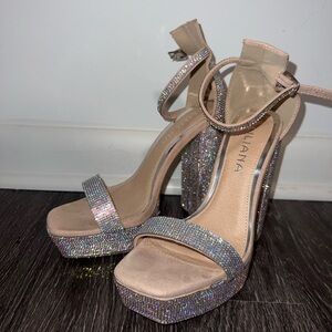 Rhinestone Platform Heels